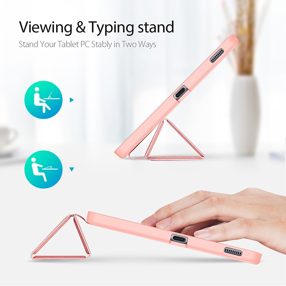 Samsung Galaxy Tab S6 Lite (2024/2022/2020) Tasche Smart Cover Hülle Stoff Design S-Pen Halterung - Rosa