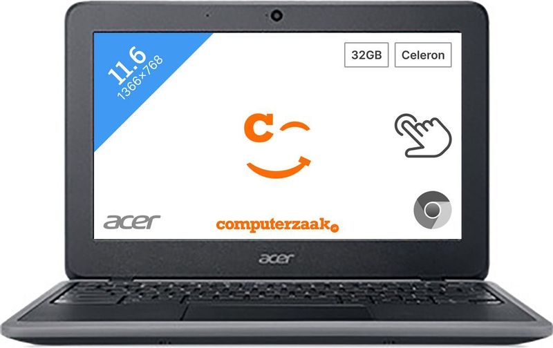 Acer - Chromebook 11 C732T-C742 - Laptop - Zwart - Duurzaam