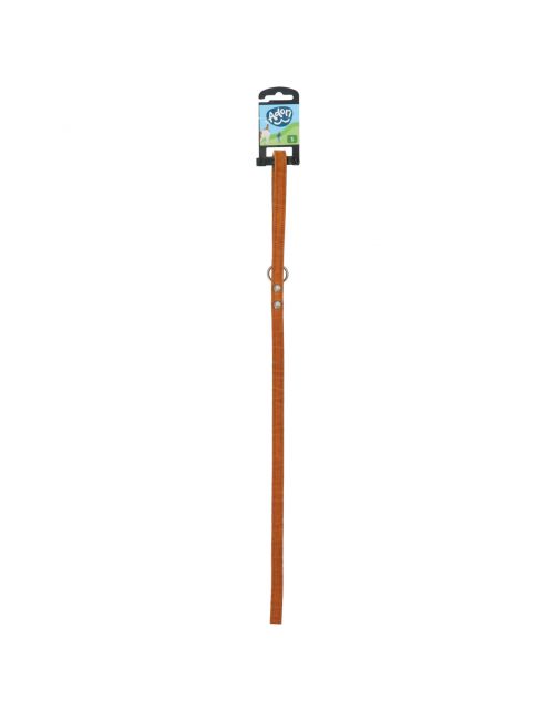 Adori Looplijn Vetleder Met Print - Hondenriem - 130x1.4 cm Cognac S