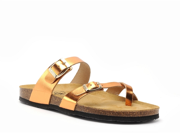Plakton mules et sabots plats femme bombay 181032 orange