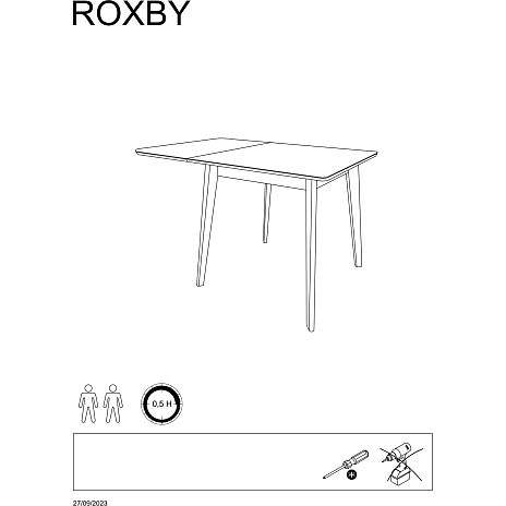 Roxby spisebord - sort egetræsfinér