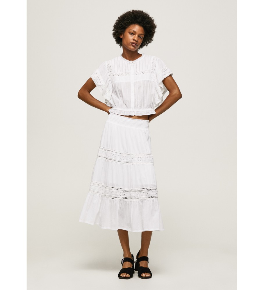 Saia branca Pepe Jeans Pelia