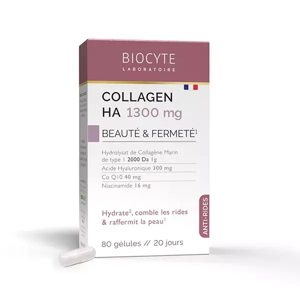 Biocyte Collagen HA 1300 mg Antienvelhecimento Antirrugas Beleza e Firmeza 80 cápsulas