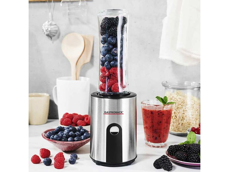 Gastroback Smoothie Maker Mix & Go Schwarz/Silber Smoothie-Bereiter