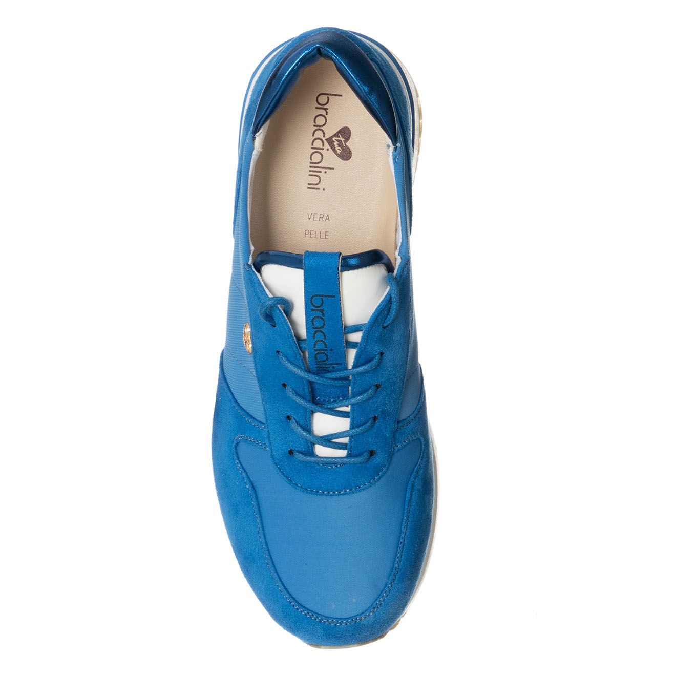 Tua By Braccialini Sneakers en Cuir Roya bleu roi