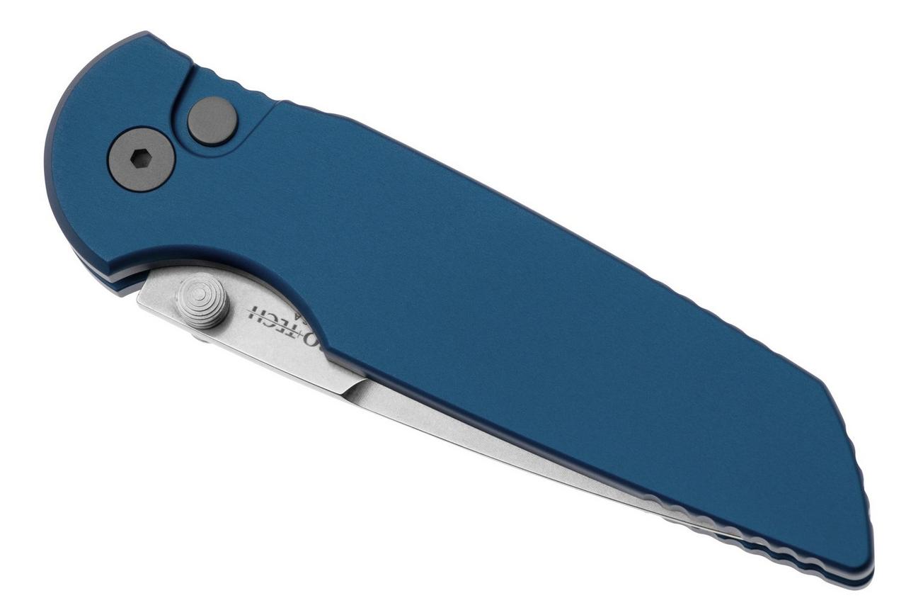 Pro-Tech TR-3 Integrity INT101-BLUE, Stonewashed S35VN, Solid Blue Manual Aluminum, zakmes