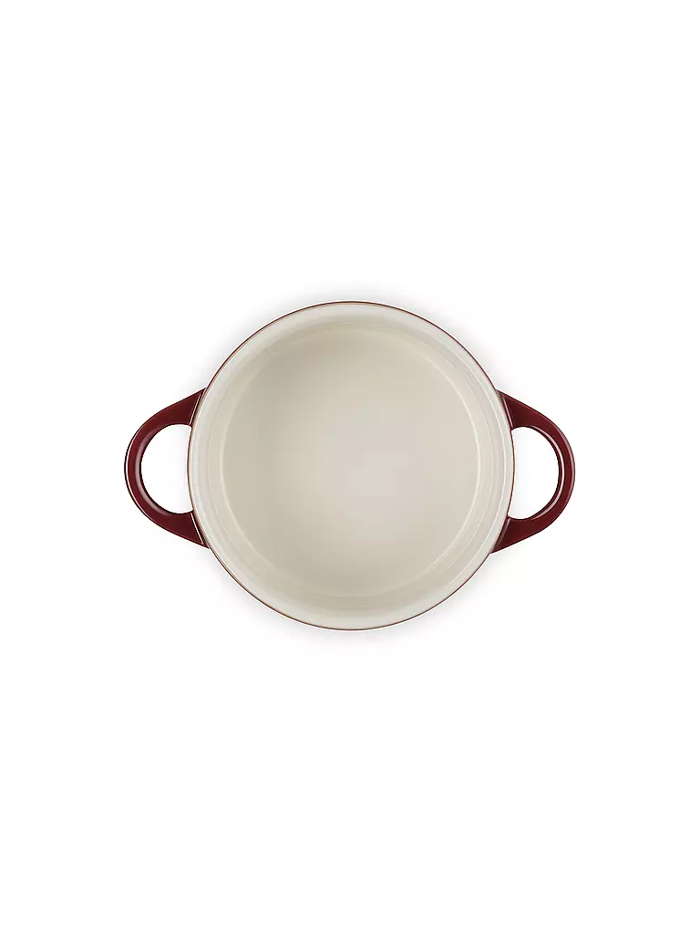 LE CREUSET Mini-Cocotte POTERIE 10cm/0,2L Garnet dunkelrot