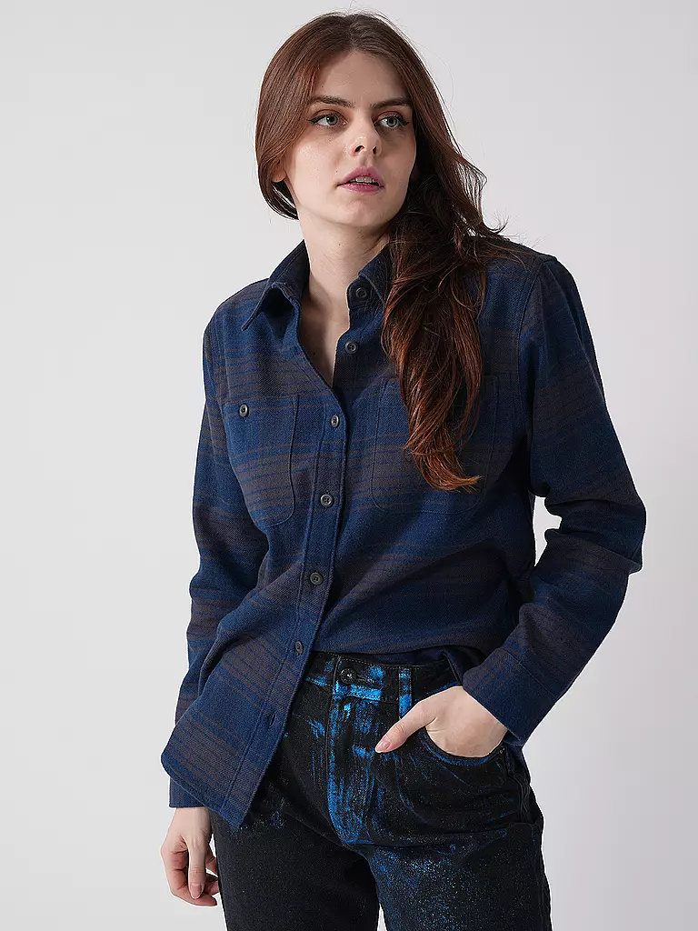 PATAGONIA Hemdbluse FJORD FLANNEL dunkelblau
