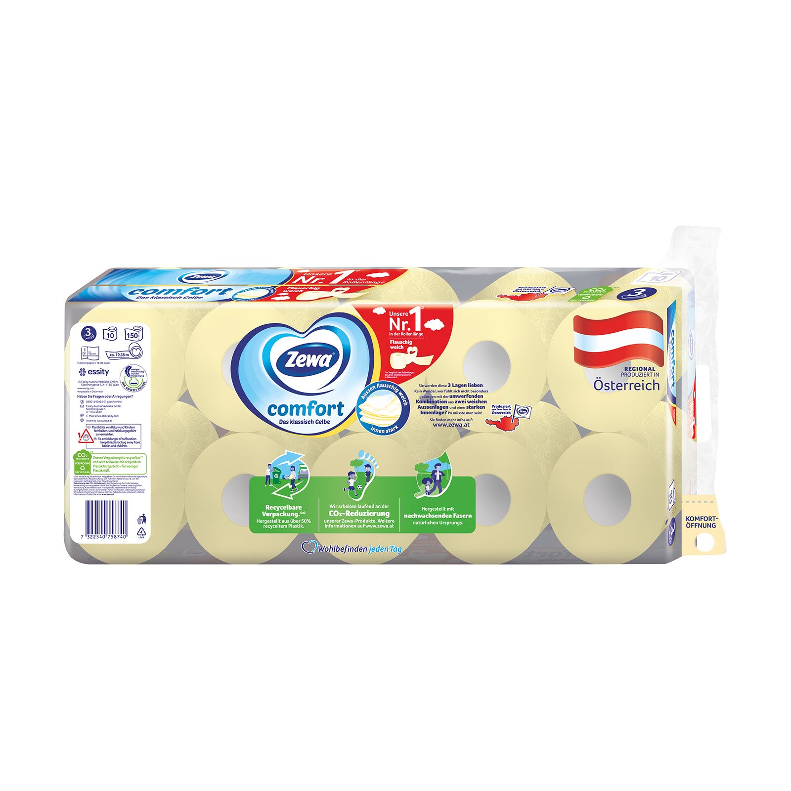 Zewa Comfort Toilettenpapier Gelb