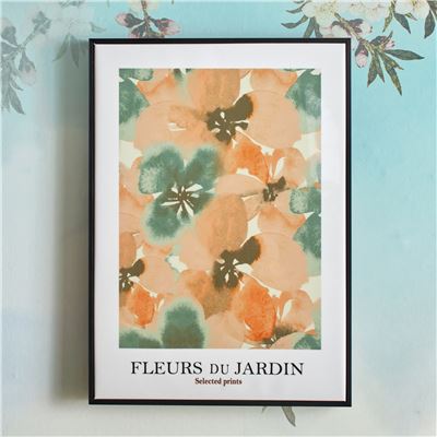Illustration encadrée motif fleurs - BECQUET CRÉATION