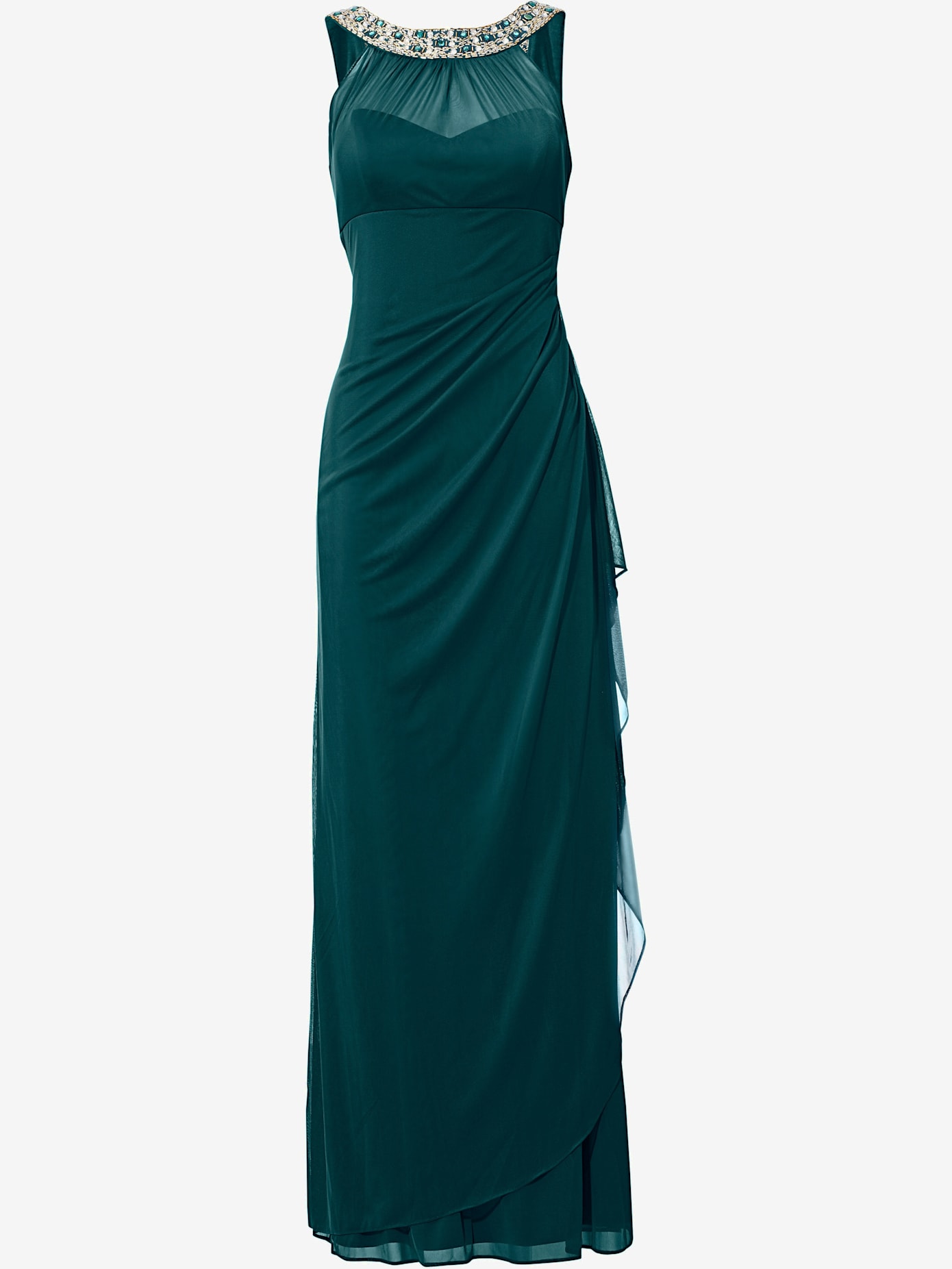 Robe de soirée élégant, empiècement tendance