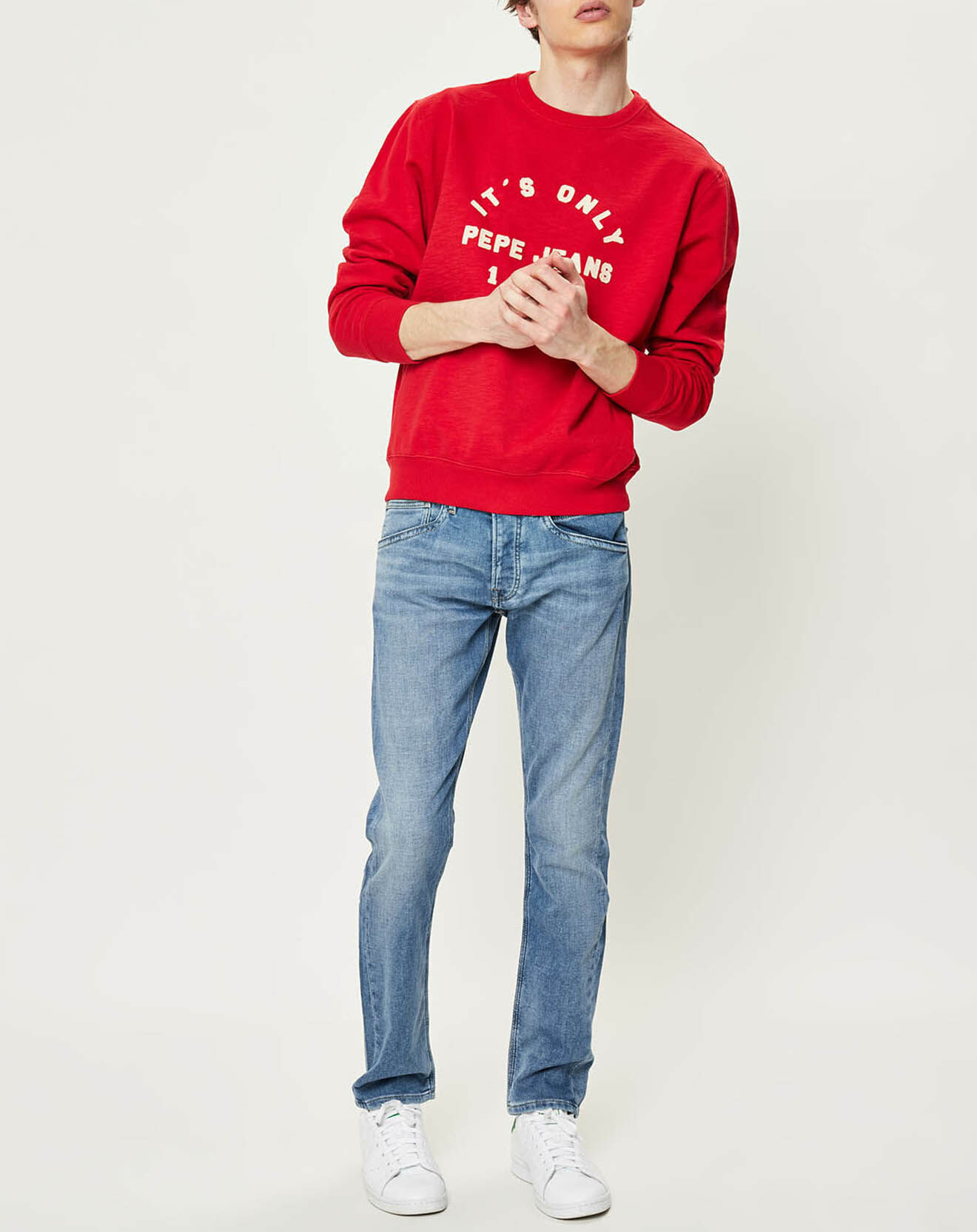Pepe Jeans Jean droit Track Gymdigo Light Used bleu