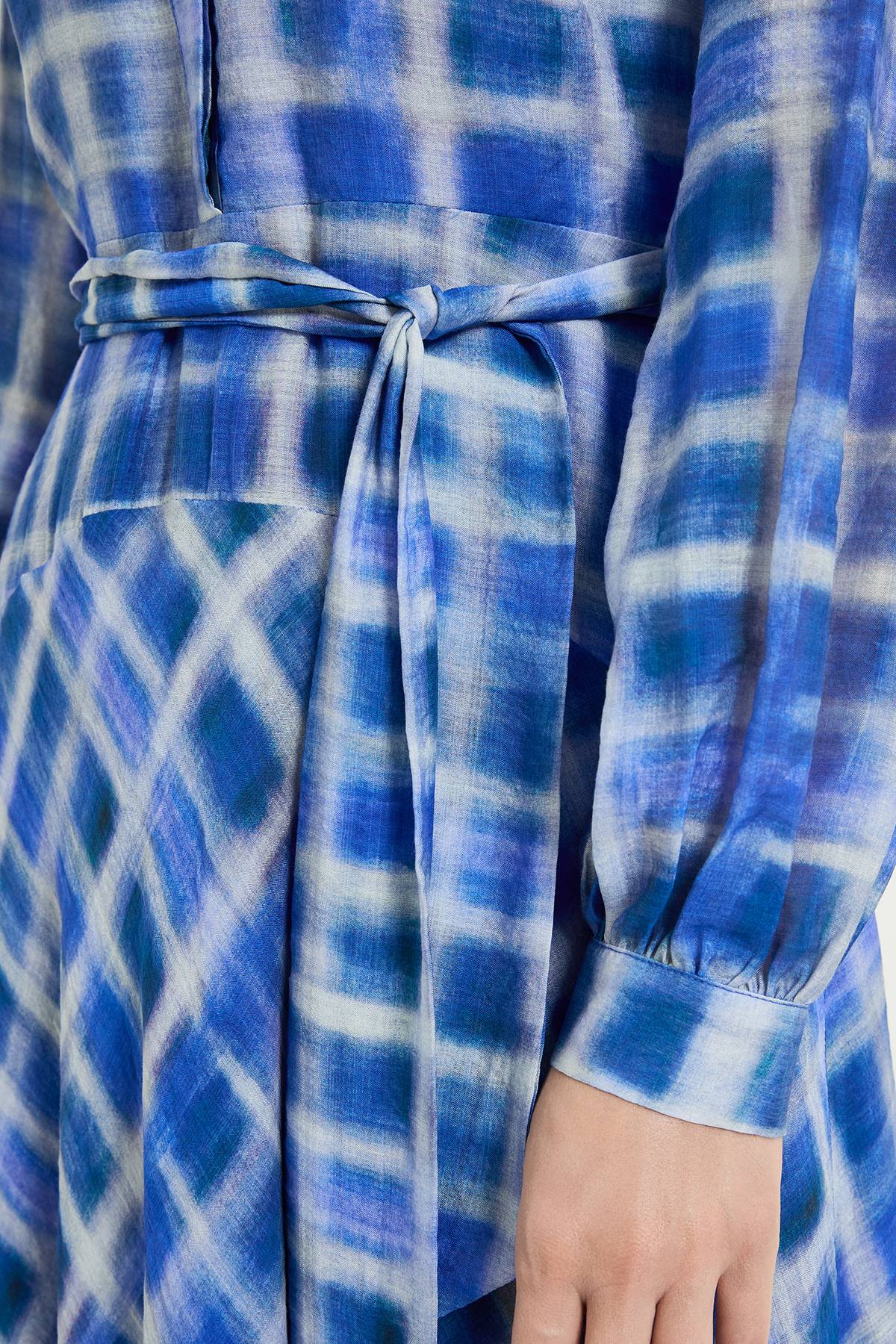 Wallis Robe Chemise À Carreaux Avec Ceinture