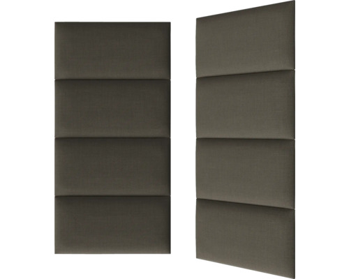 Wandkussen, linnenlook, bruin, geweven look, 30 x 60 cm