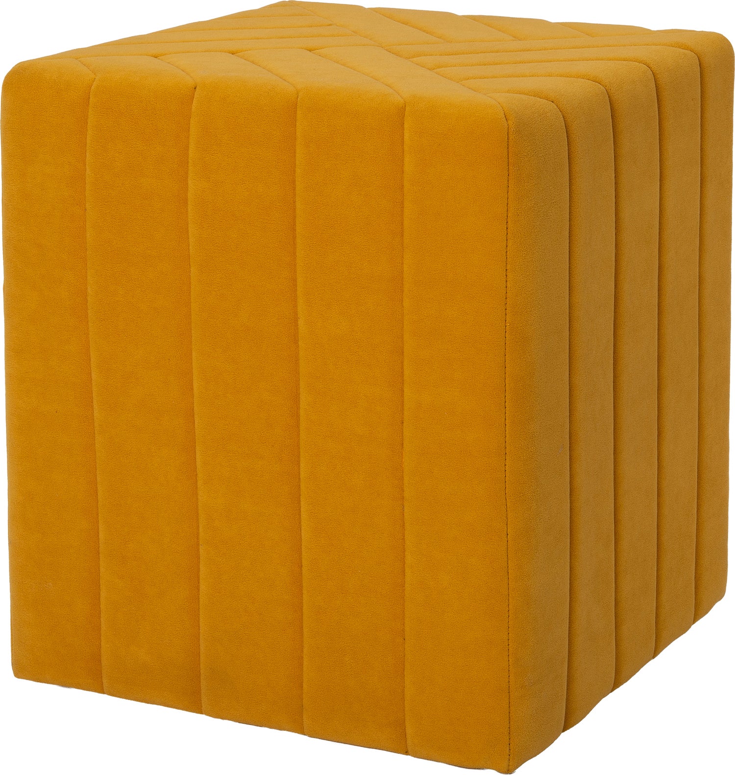 Intratuin poef Whitney geel 46 x 46 x 48 cm