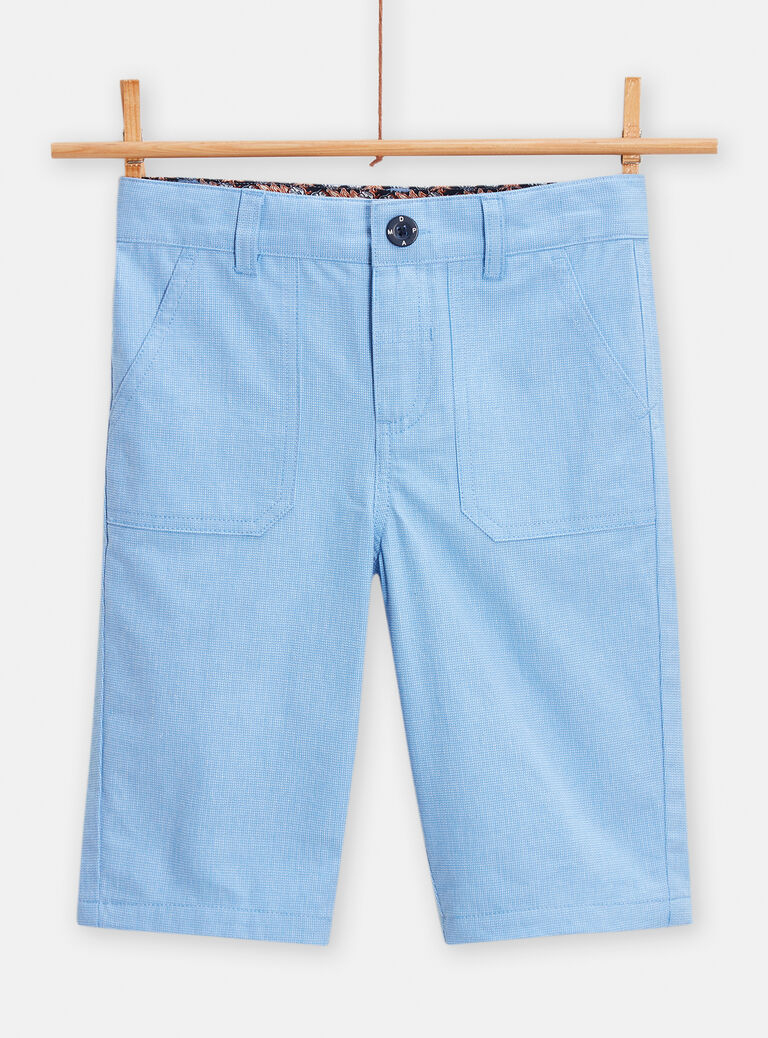 Bermuda bleu chiné pour garçon