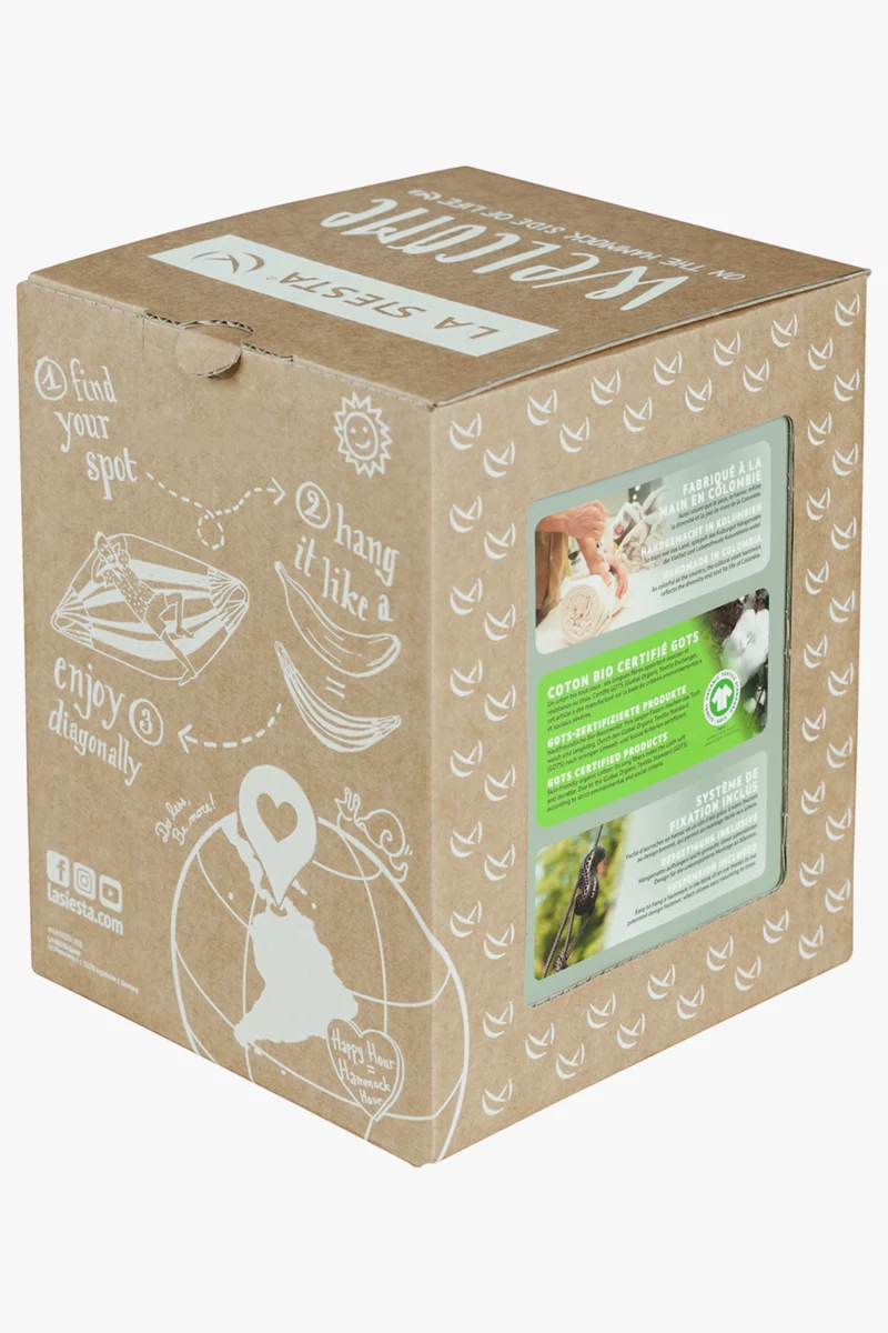 La Siesta Paloma Organic Cotton Single Hängematte + Befestigung