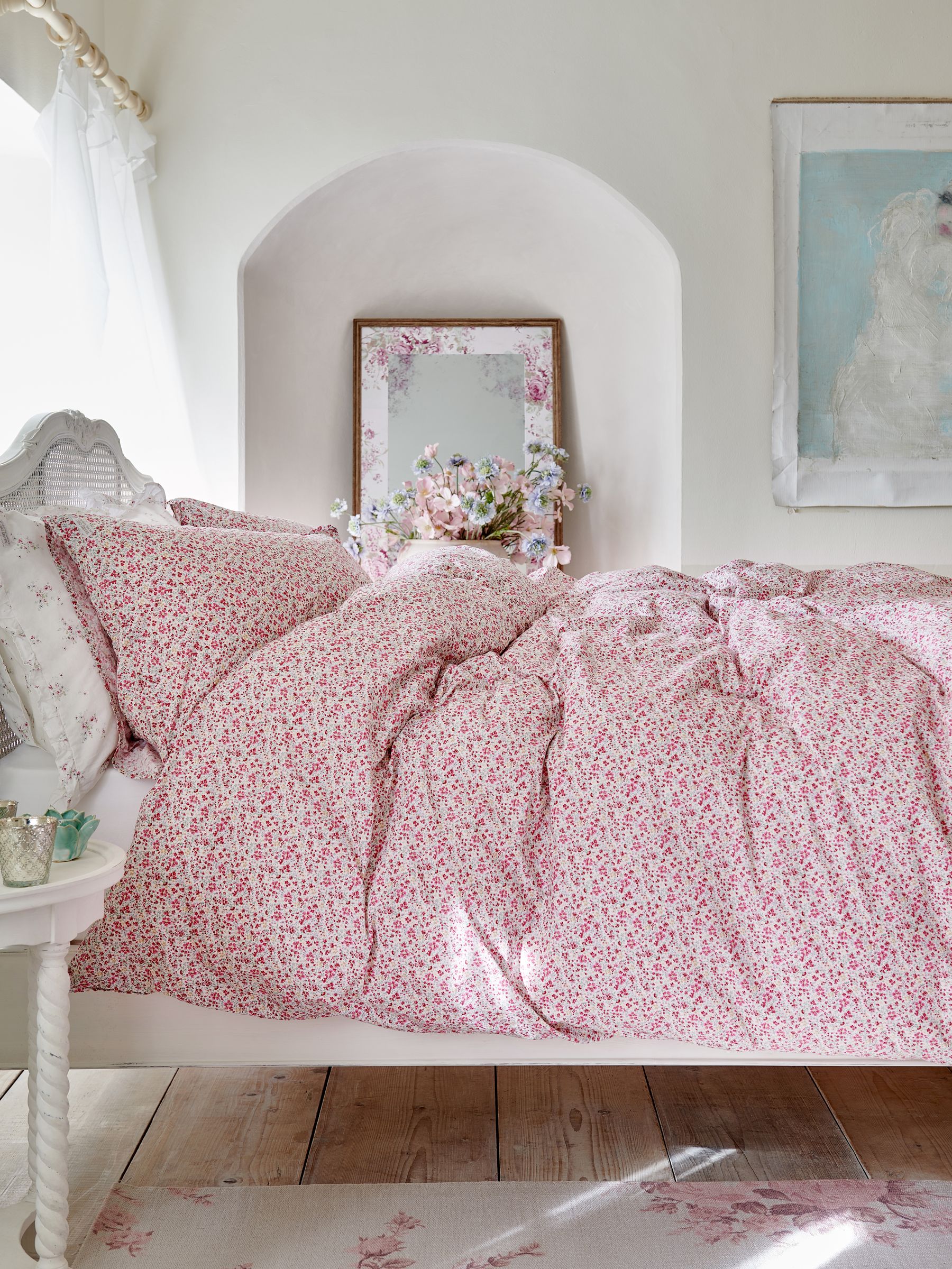 Shabby Chic by Rachel Ashwell® set van 200 -draads dekbedovertrek en kussensloopset met platte bies