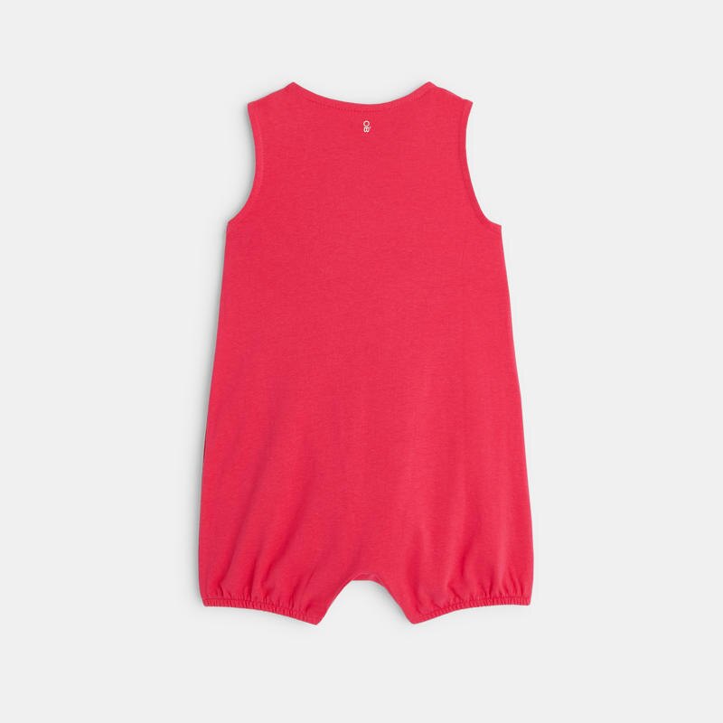 Combi courte oiseau et cœur rose bébé fille Rose