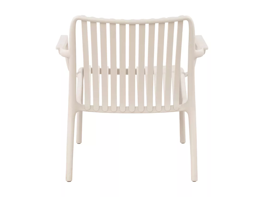 Lot de 2 fauteuils bas de jardin empilables en polypropylène - Beige - SESEH de MYLIA