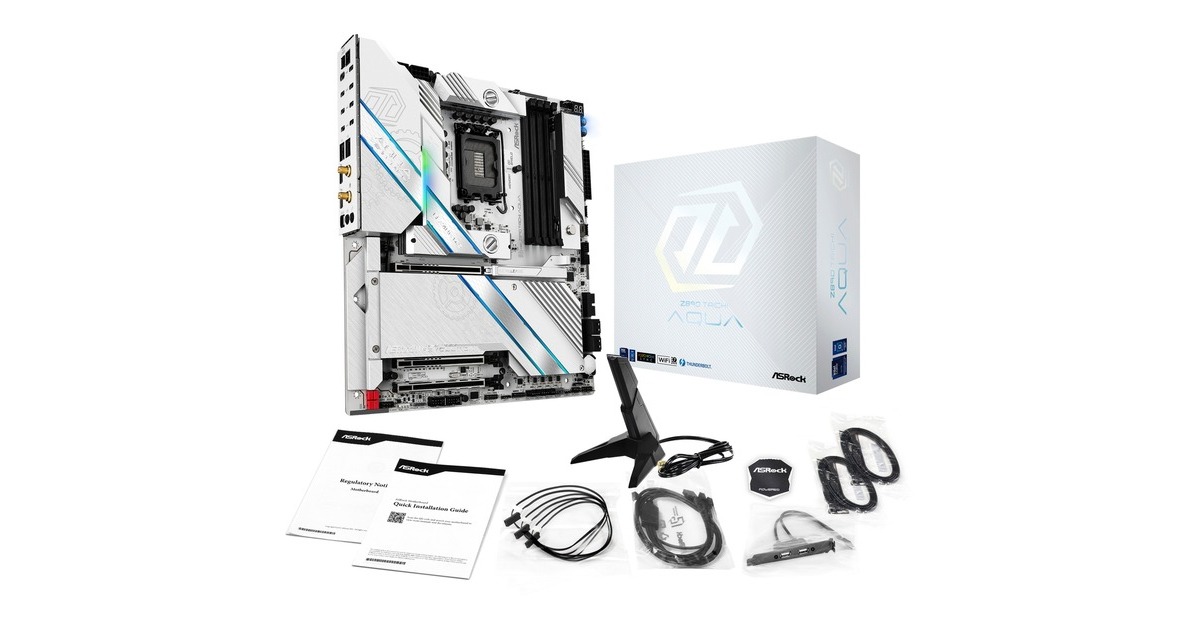 ASRockZ890 Taichi AQUA socket 1851 moederbord  (Zwart, RAID, 10Gb-LAN, 5Gb-LAN, WLAN, BT, Sound, E-ATX)