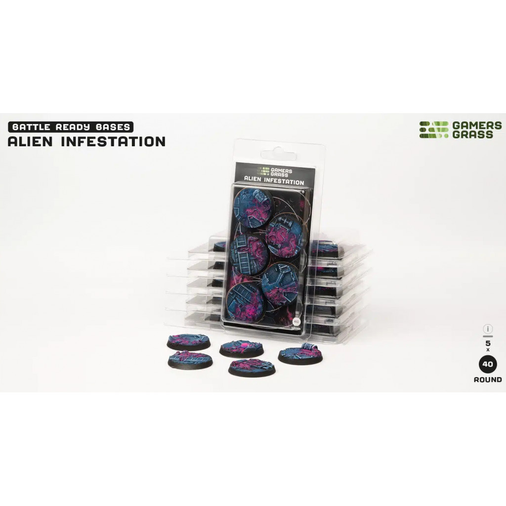 Alien Infestation Bases, Round 40mm (x5)