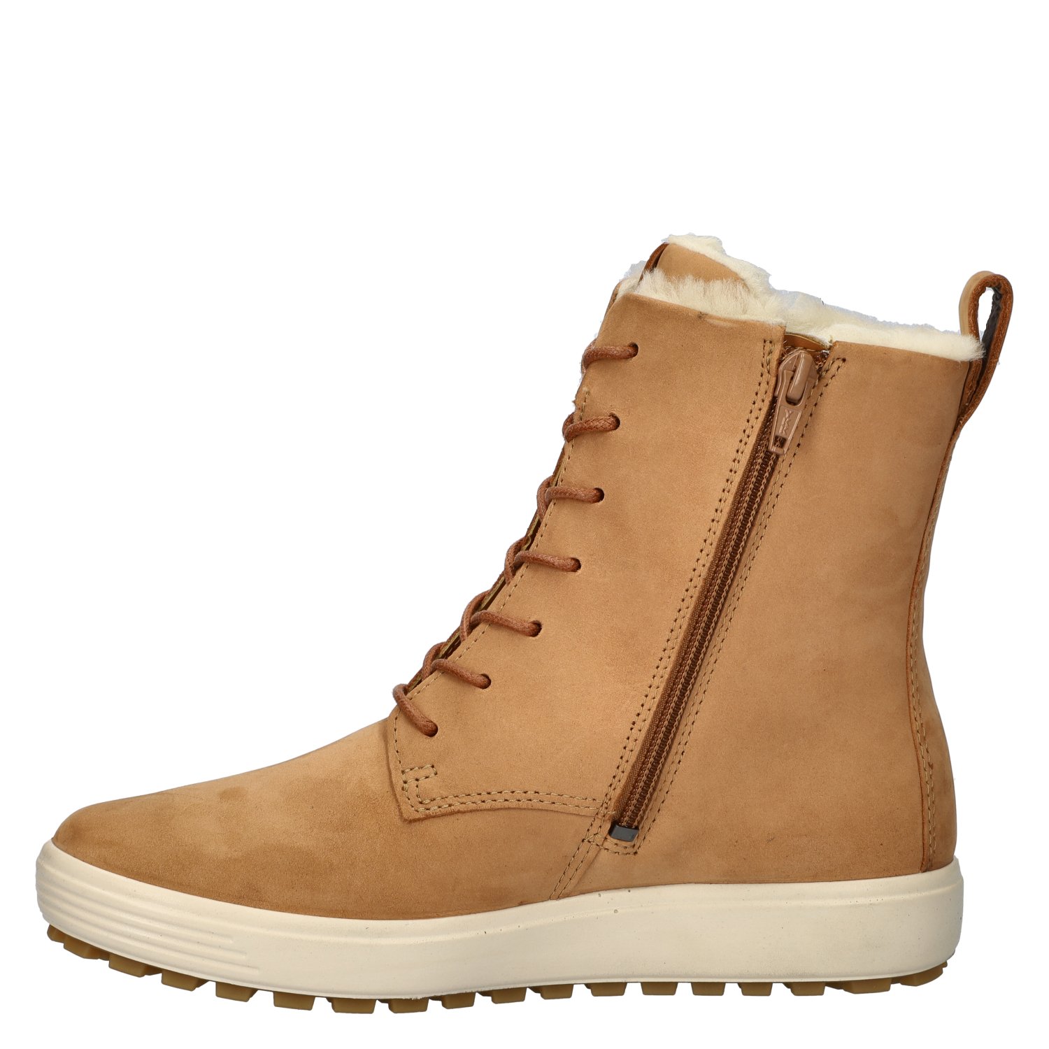 Soft 7 Tred dames veterboot Ecco Bruin