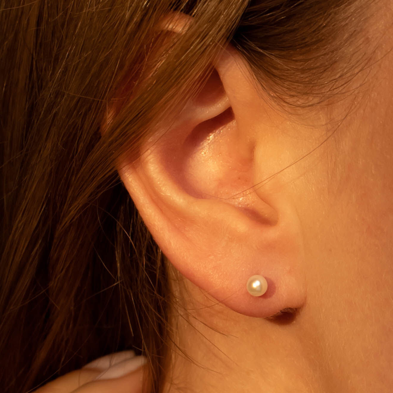 Instant d'Or Boucles d'oreilles My Pearl or blanc