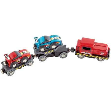 Hape Rennwagen-Transporter