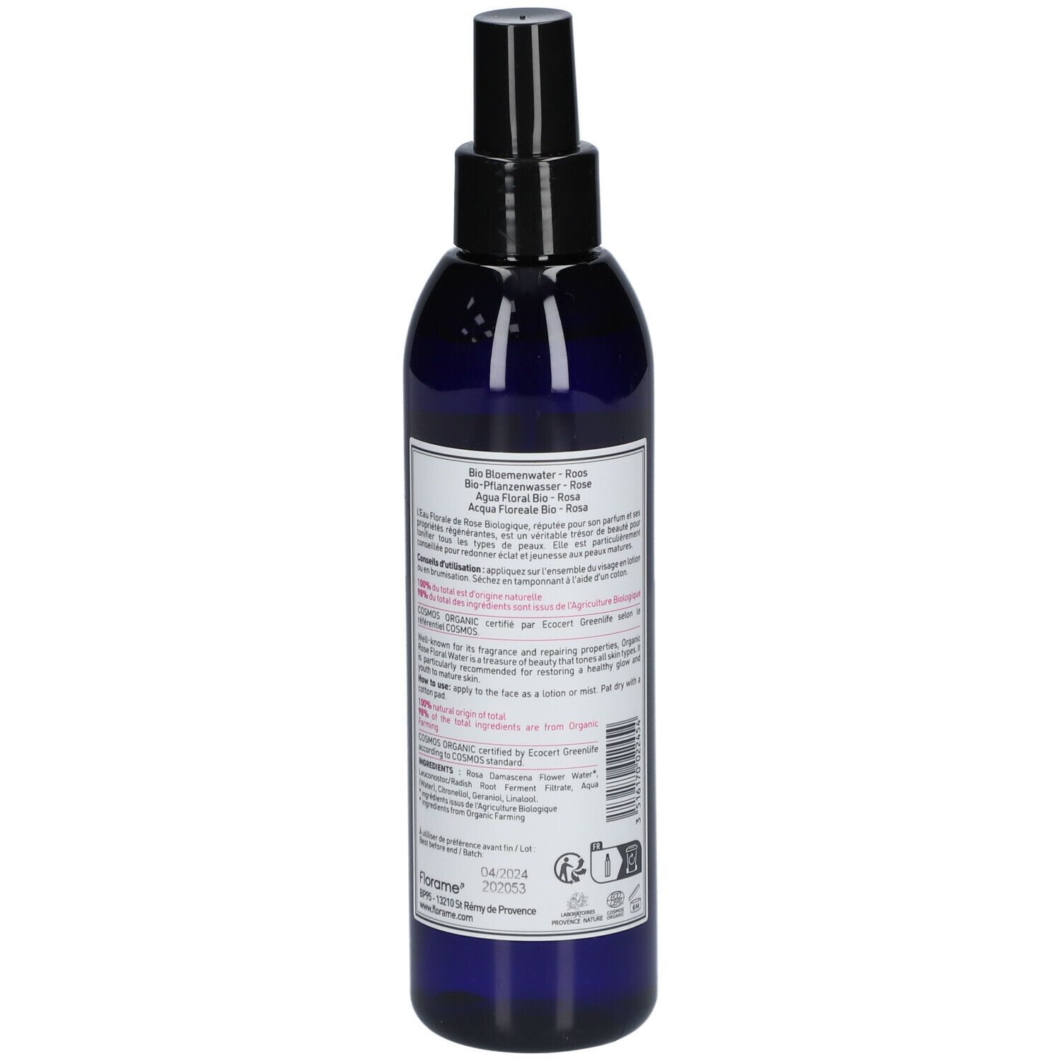 Florame Bio-Rosenblütenwasser