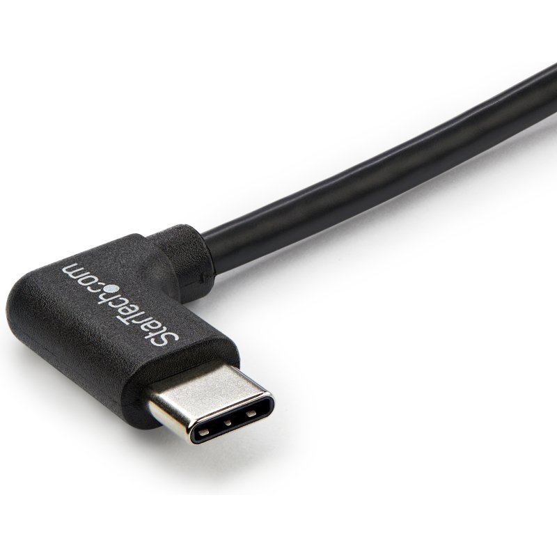 StarTech.com Câble de Charge USB-C de 1m, Coudé à Droite, Charge et Synchronisation, 60W (3A) PD, Câble de Charge USB 2.0 pour Ordinateur Portable - Cordon de Charge USB C