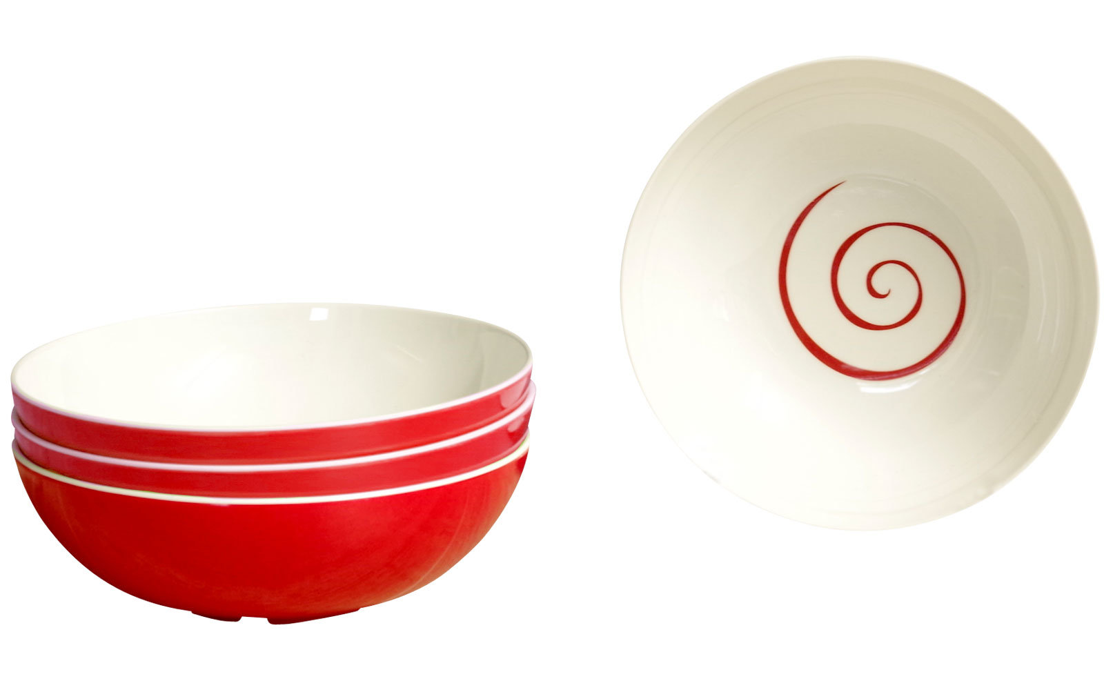 Gimex Twist Müslischale 4er Set Rot