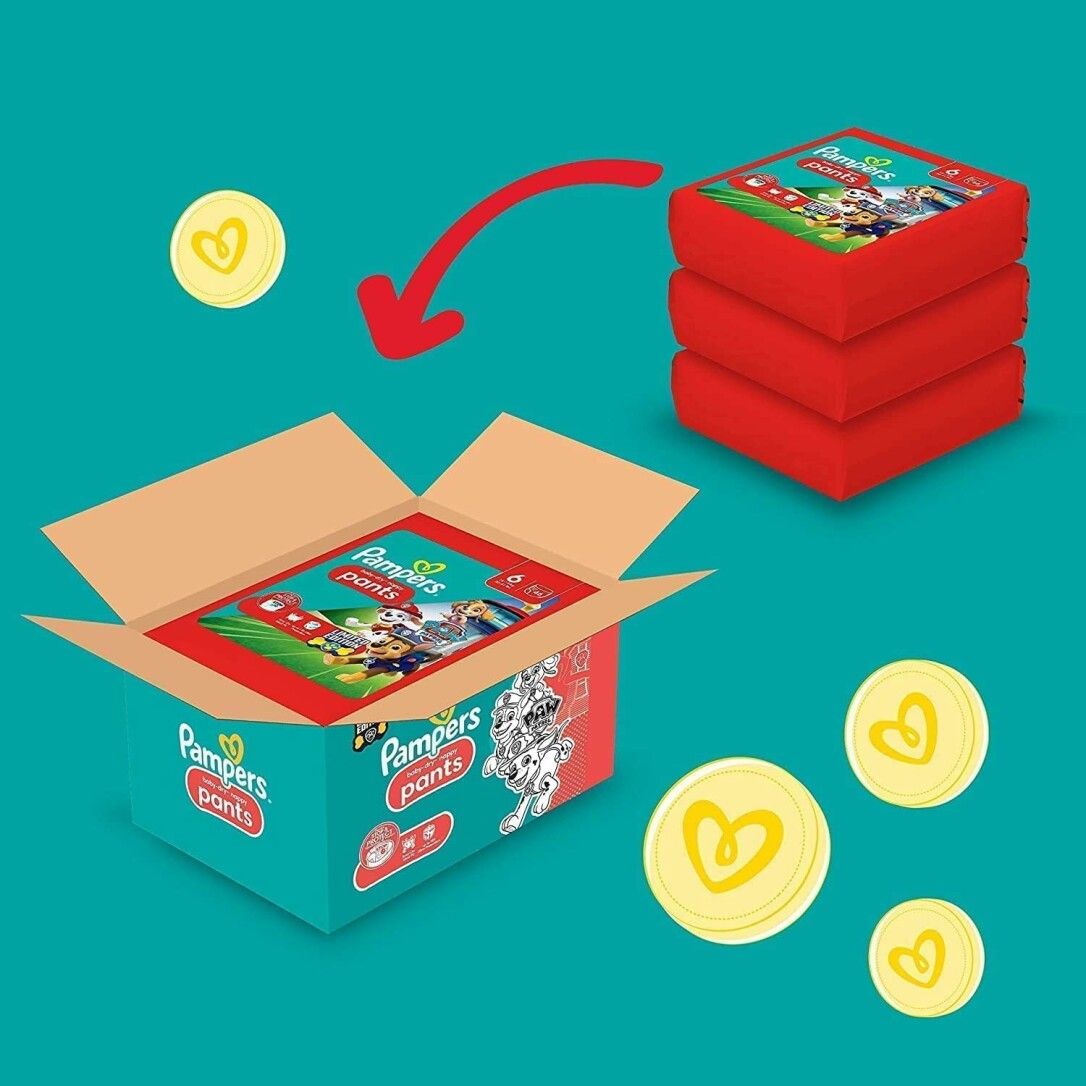 Pampers Baby-Dry Pants Paw Patrol Limited Edition Größe 4, 180 Windeln, 9kg - 15kg