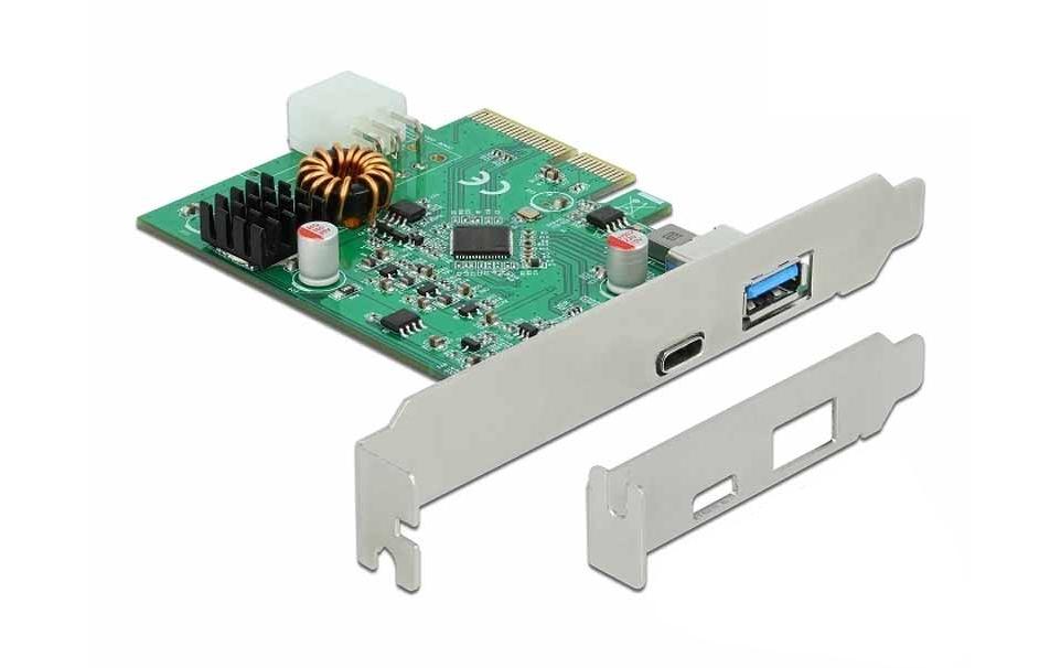 PCI-Express-Karte 89001 2x USB 3.2, 10Gbs, LP1x USB-C 3.2 PD 10Gbs, 1x USB-A 3.2 10Gbs
