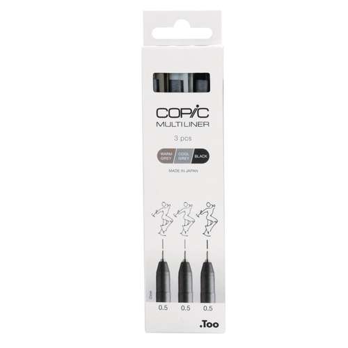 COPIC® Multiliner 3er-Set, grey/black