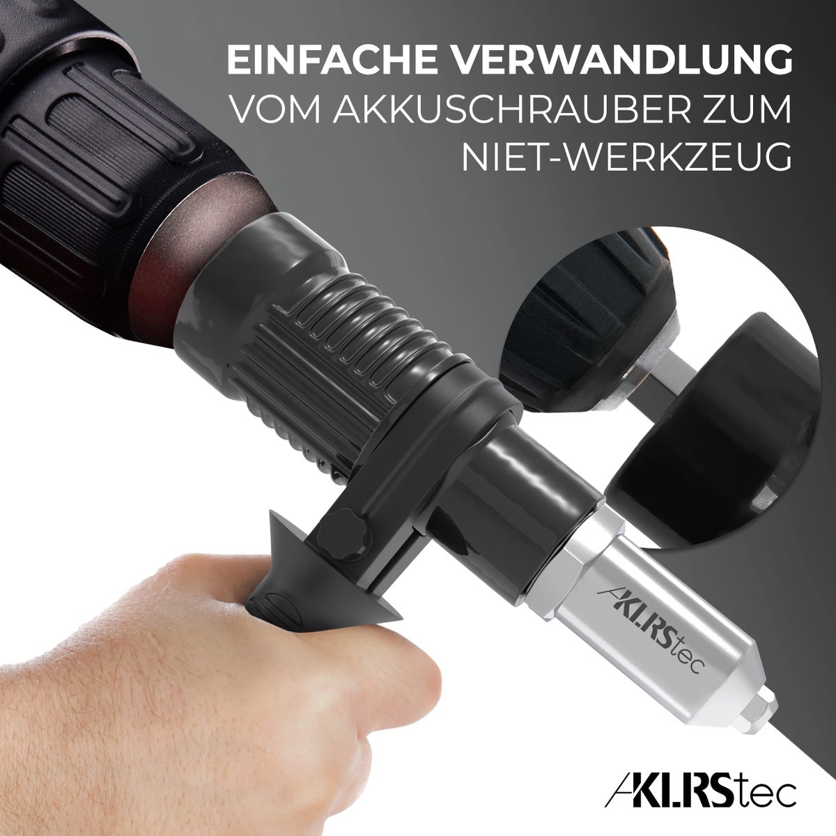 KLRStec® Blindklinknagelpistool - Blindklinknageladapter voor snoerloze schroevendraaiers en boormachines