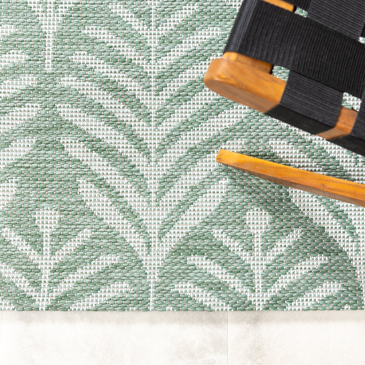 Buitenkleed - Summer Leaves Groen | Botanische print