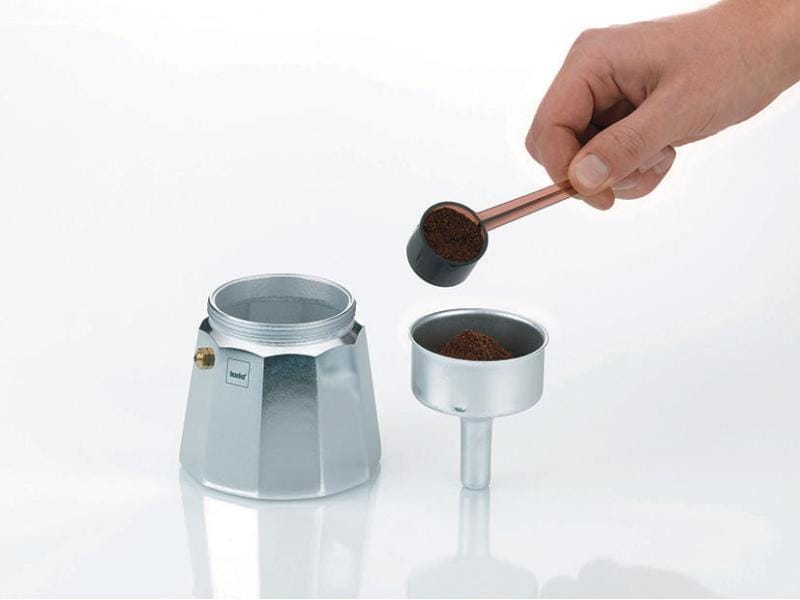 Kela Espressokocher Italia 6 Tassen, Silber Espressokanne