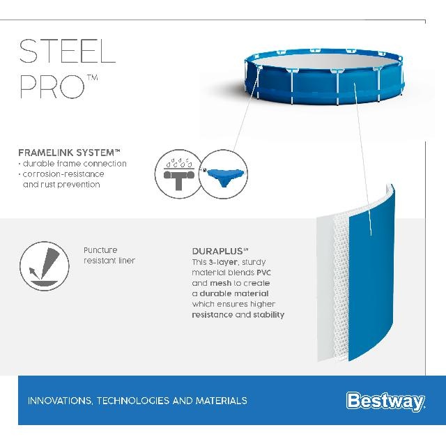 Bestway Zwembad Sirocco Frame Wit Pro Max Rond 305cm