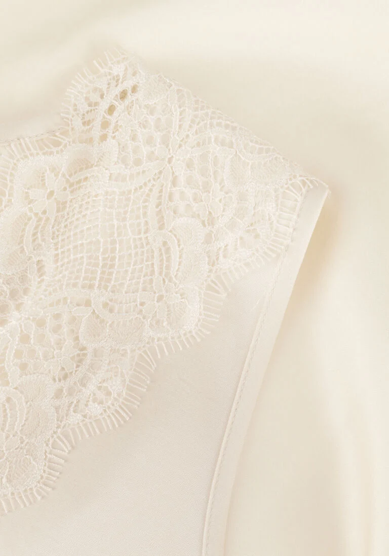 SUMMUM witte summum top top silky satin (2s2792)