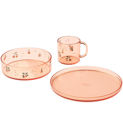 Liewood Geschirr-Set - 3 Teile - Shiva - Peach/Sea Shell