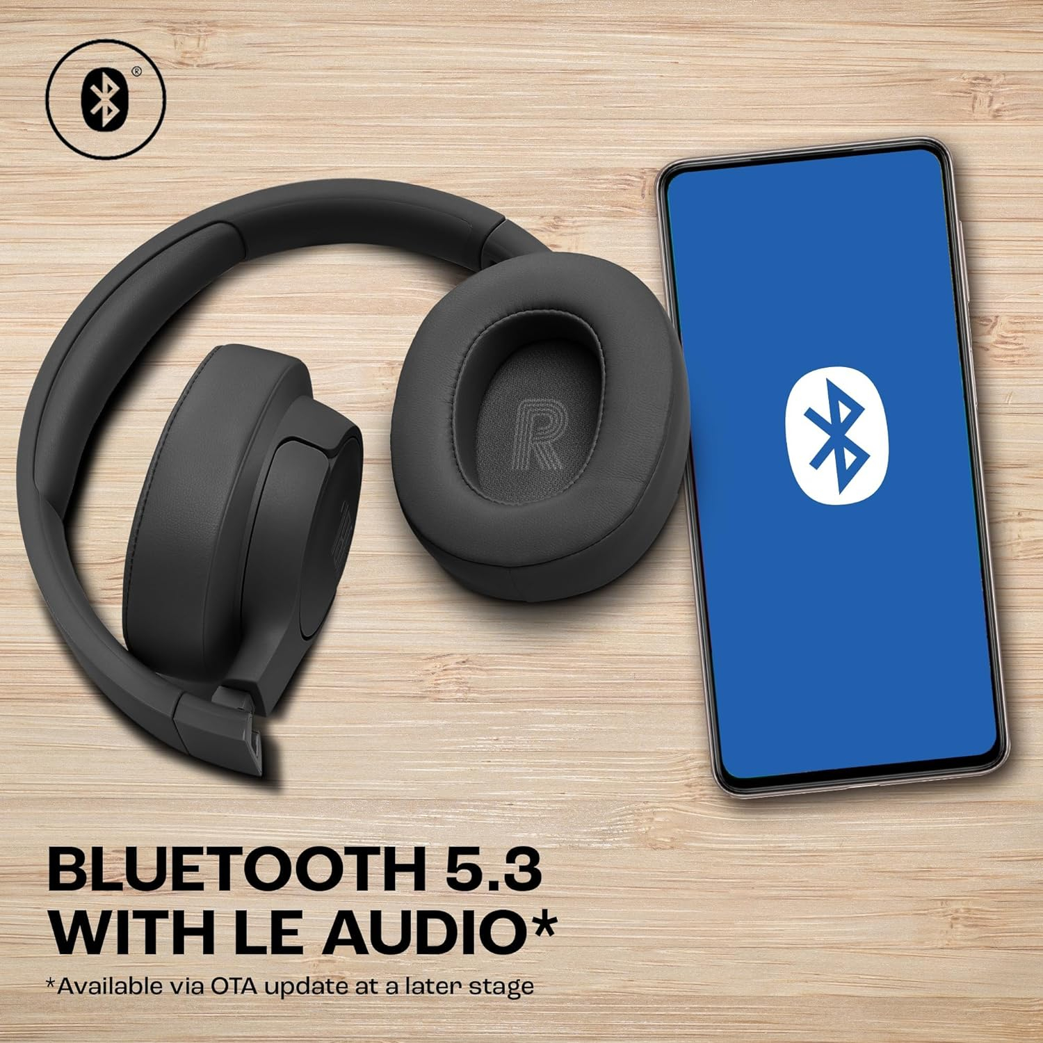 Tune 770NC BT Bluetooth Kopfhörer On-Ear Headset Pure Bass Sound   Adaptives Noise Cancelling (JBLT770NCPUR) - Violett