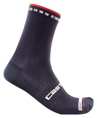 Paire de Chaussettes Castelli Rosso Corsa Pro 15 Bleu foncé