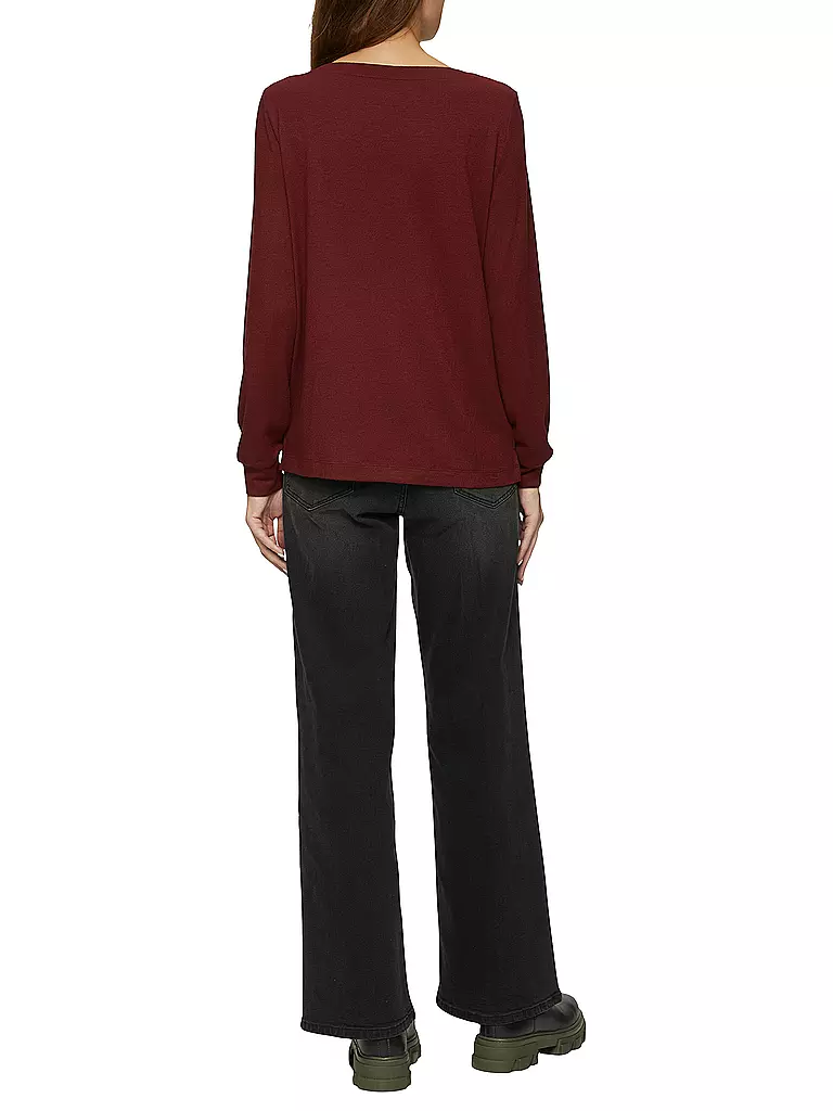 S.OLIVER Langarmshirt dunkelrot