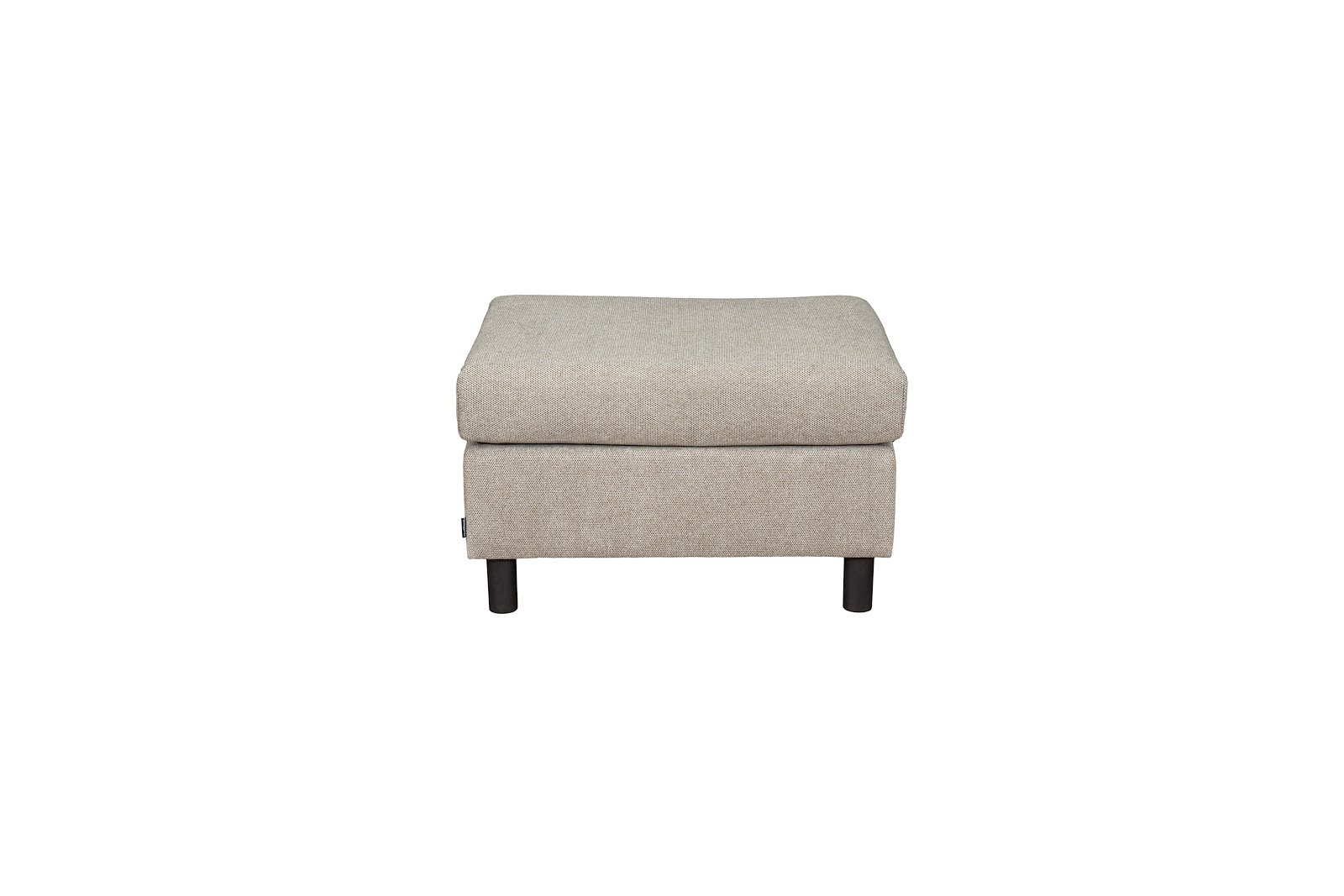 Square Pall Tekstil Enter 10 Liver, runde bein eik sort H12cm