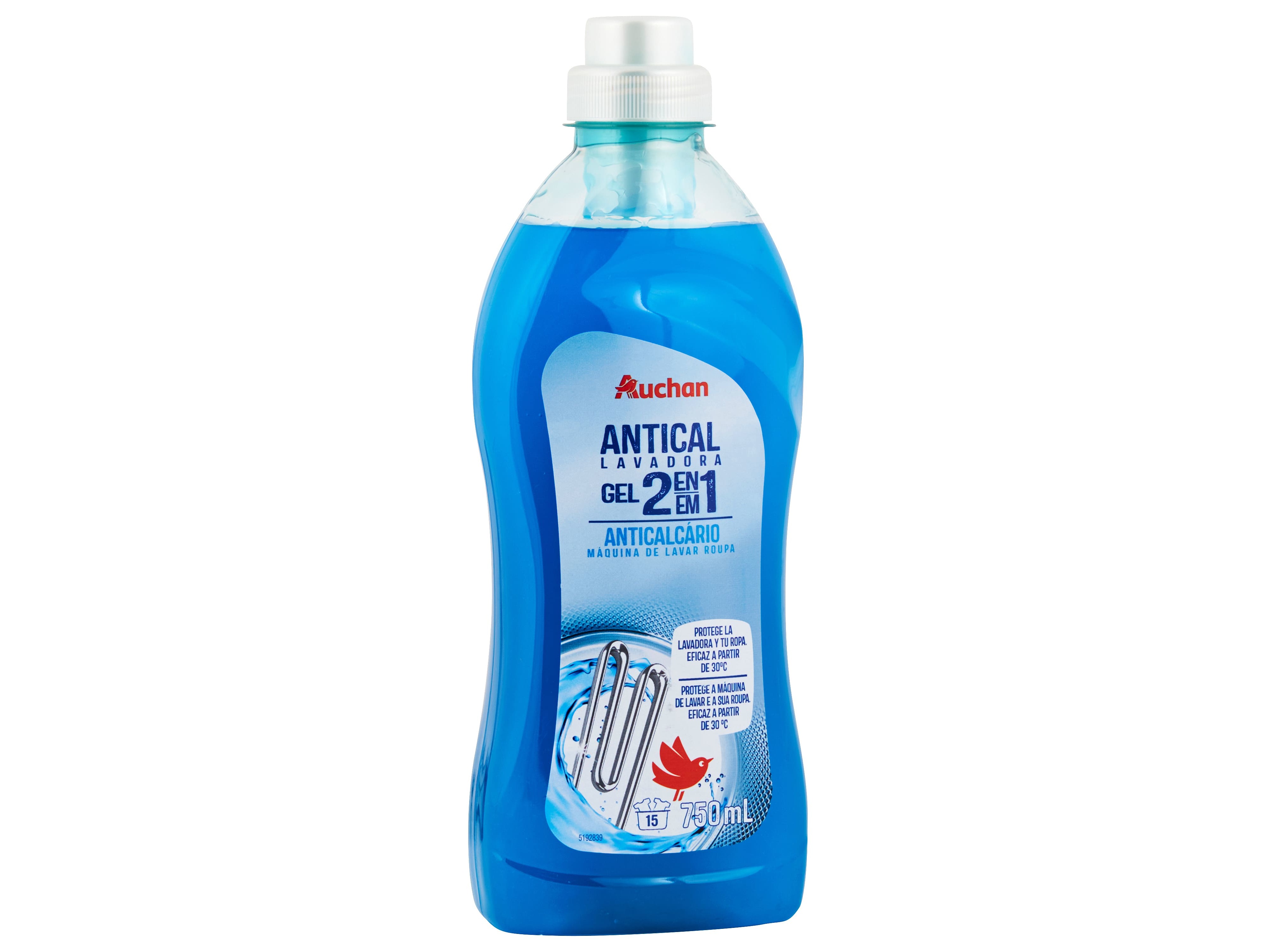 GEL ANTICALCÁRIO AUCHAN PARA MÁQUINA DE LAVAR ROUPA 750ML