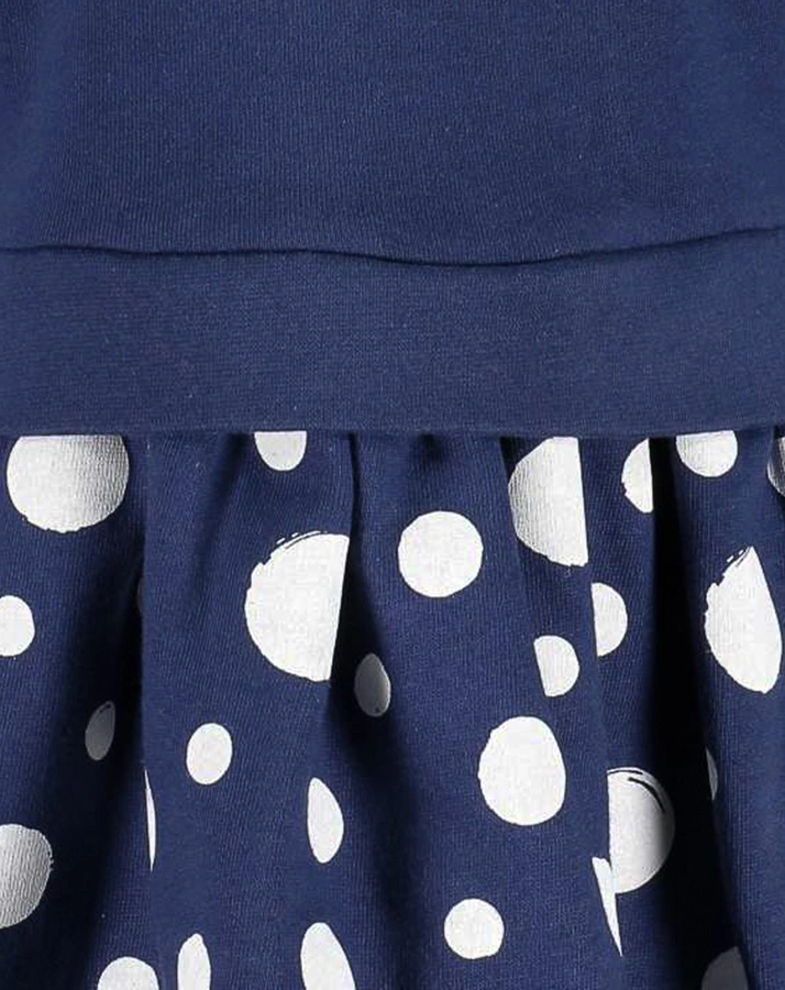 Sweatkleid HAPPY AUTUMN gepunktet in dunkelblau