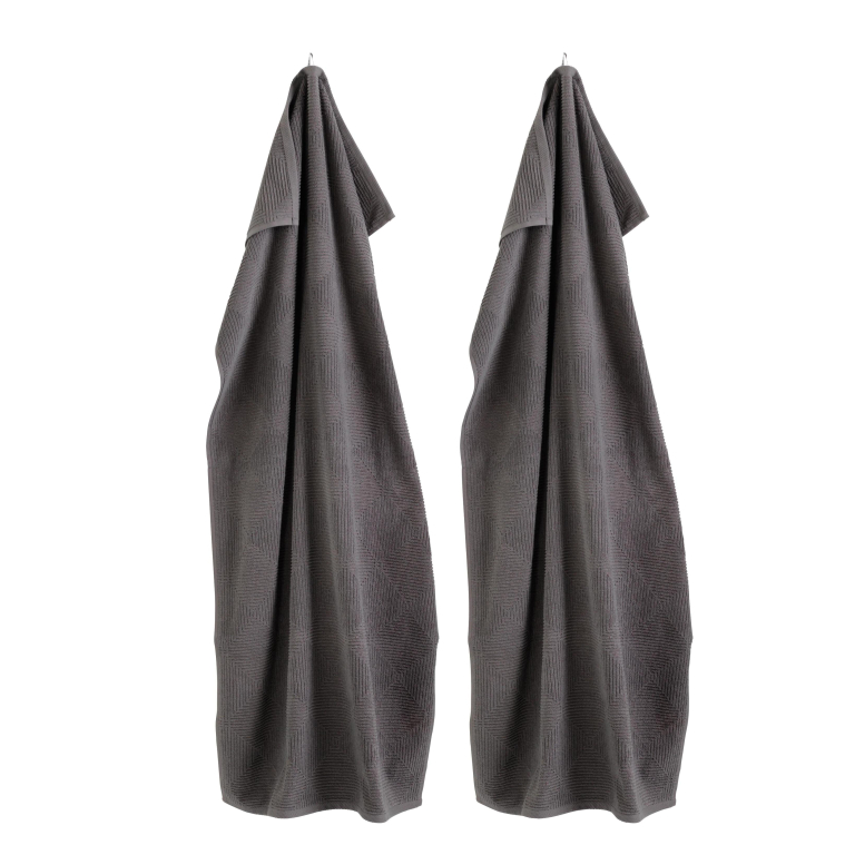 FDB Møbler R33 handdoek 70x140 set van 2 grijs