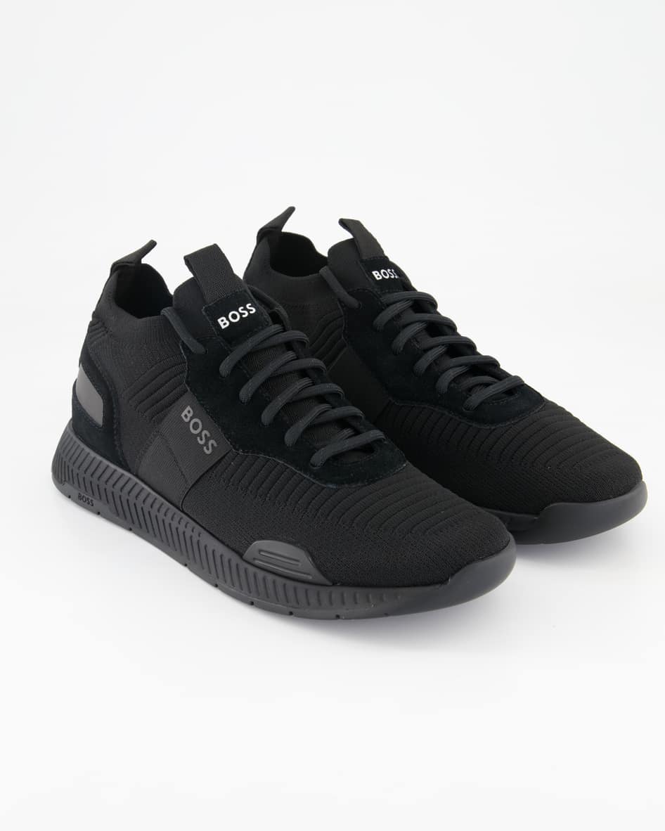 Boss Titanium Runn Sneaker in Schwarz