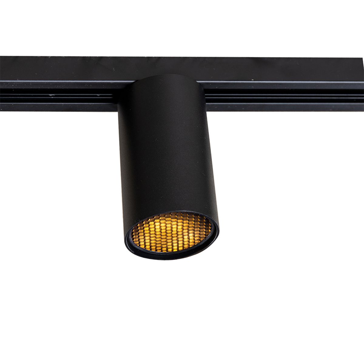 Modern railsysteem met 5 spots zwart 1-fase GU10 50mm - Iconic Ruby Honey